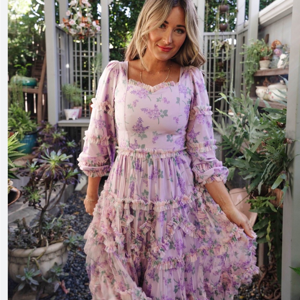 Lavender midi dress